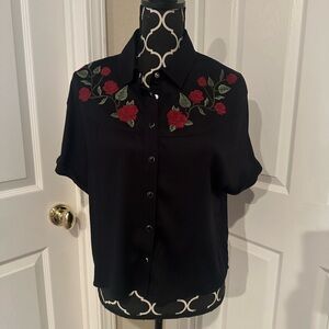 Idyllwind WOMEN'S SONGWRITER SHORT SLEEVE SNAP SATEEN WESTERN SHIRT NWOT small
